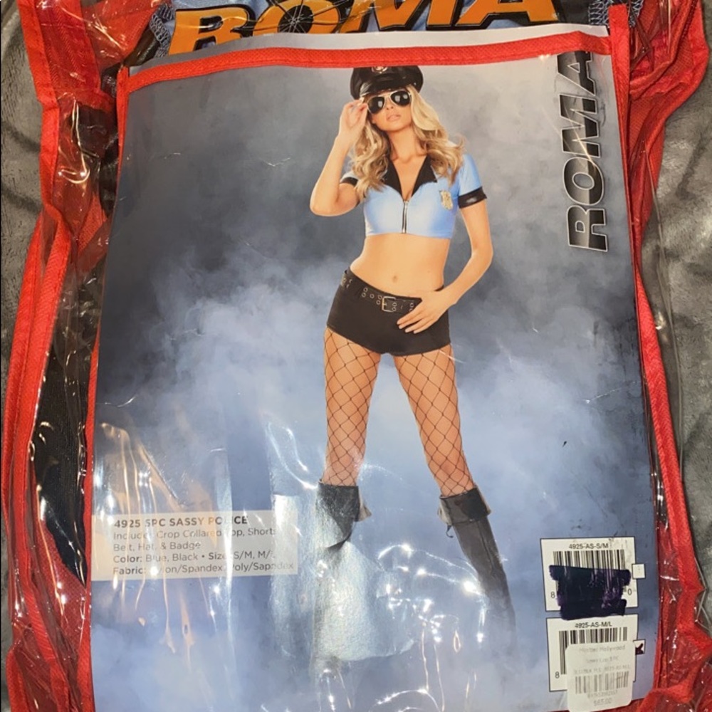 Sexy police Halloween costume. Uniform.